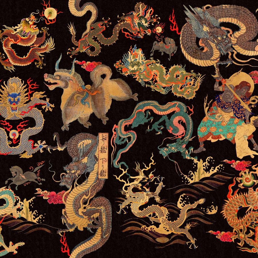 Mind the Gap Dragons of Tibet behang WP20425 behangstudio